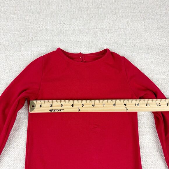 KicKee Kids Red Black Bamboo Umbrellas Rain Print Long Sleeve Circle Dress - Picture 10 of 13